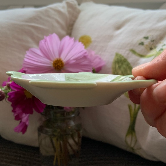 Vintage Tea Bag Caddy Holder / Hand Painted Ceramic Tea Bag Holder Trinket Dish. - Picture 5 of 12